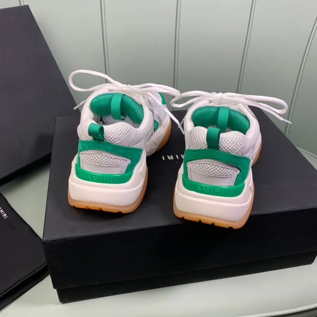 Amiri Skel Top Low White Green Chunky Sneakers 7