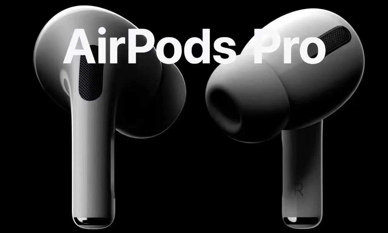 Apple Beige Black Compact Stem Design Silicone Ear Tips TWS Earbuds 9