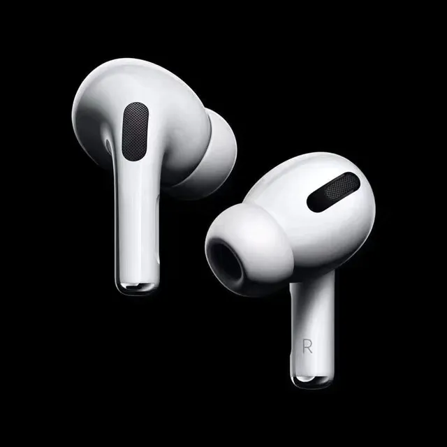 Apple Beige Black Compact Stem Design Silicone Ear Tips TWS Earbuds 11