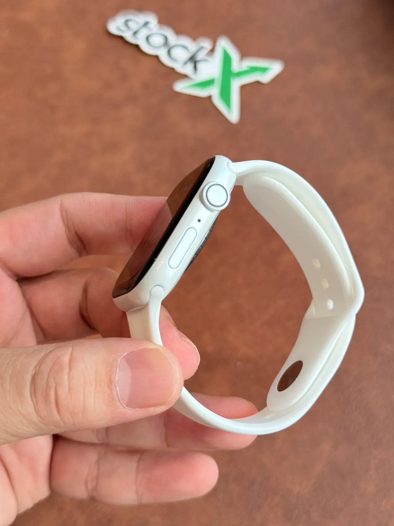 Apple White Black Square-Faced Silicone Band Sports Watch 12