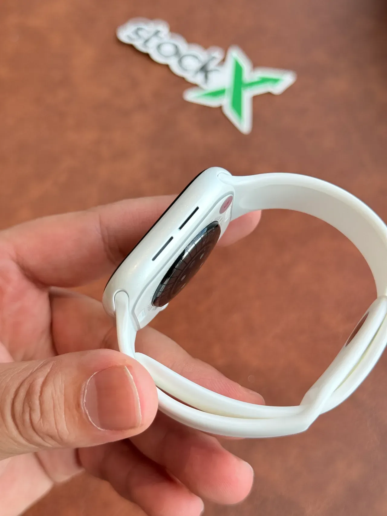 Apple White Black Square-Faced Silicone Band Sports Watch 15