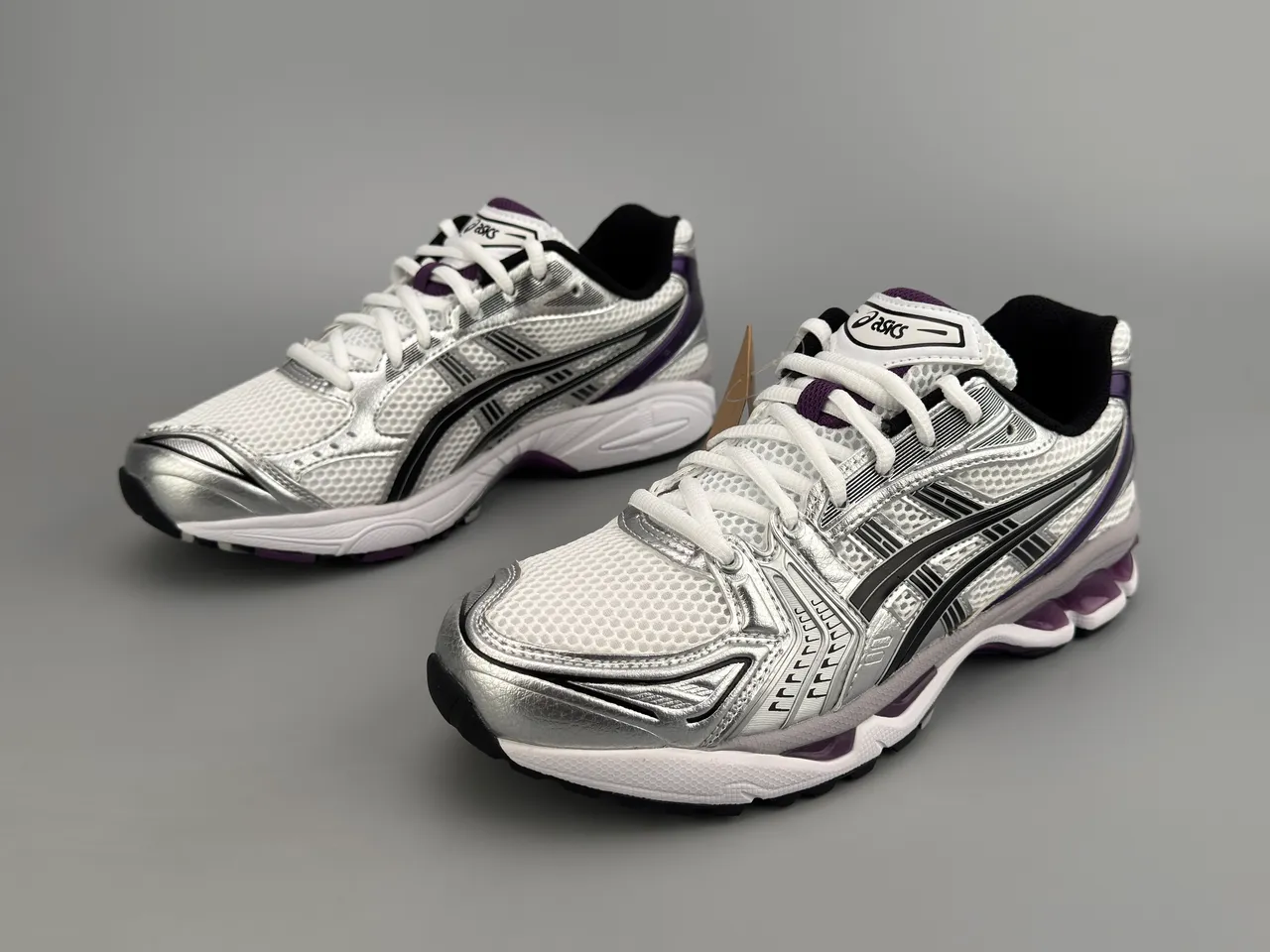 ASICS Gel-Kayano 银白紫色跑鞋 9