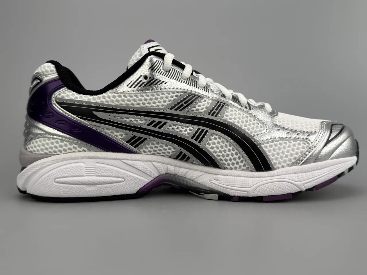 ASICS Gel-Kayano 银白紫色跑鞋 10