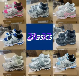 ASICS 粉银色 网面鞋面 合成覆盖 跑鞋