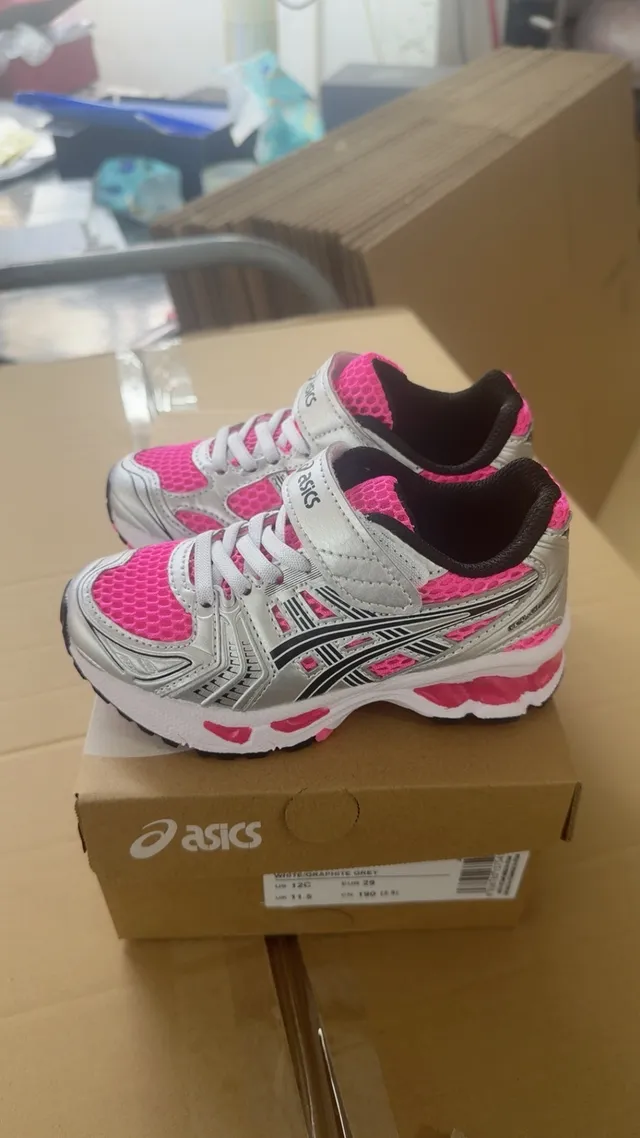 ASICS Pink Silver Mesh Upper Synthetic Overlays Running Shoes 3