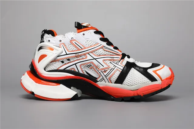 ASICS Runner সাদা নারাঙ্গি কালো দৌড়ের জুতো 8