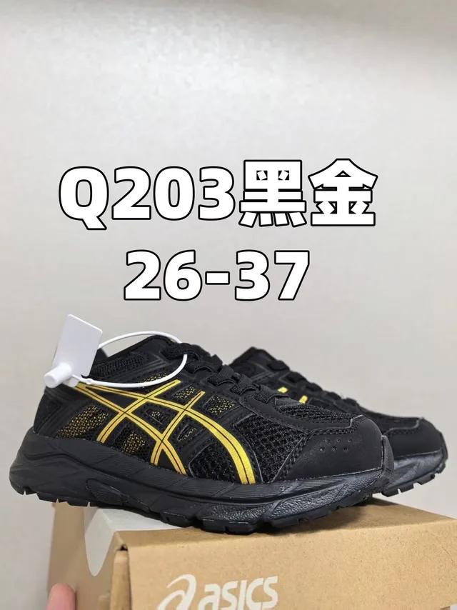 ASICS 白黑 网布鞋面 合成覆盖 跑鞋 13