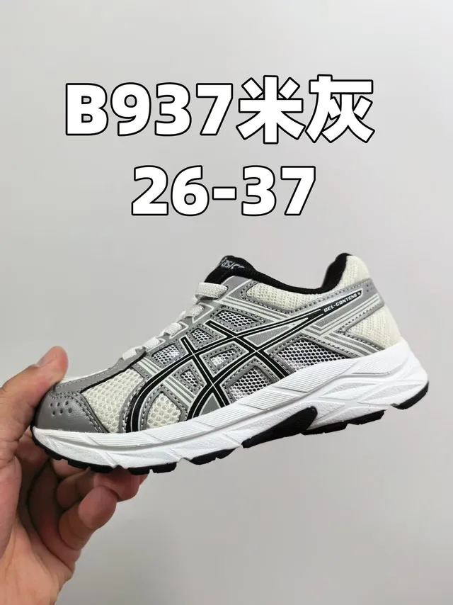 ASICS 白黑 网布鞋面 合成覆盖 跑鞋 14