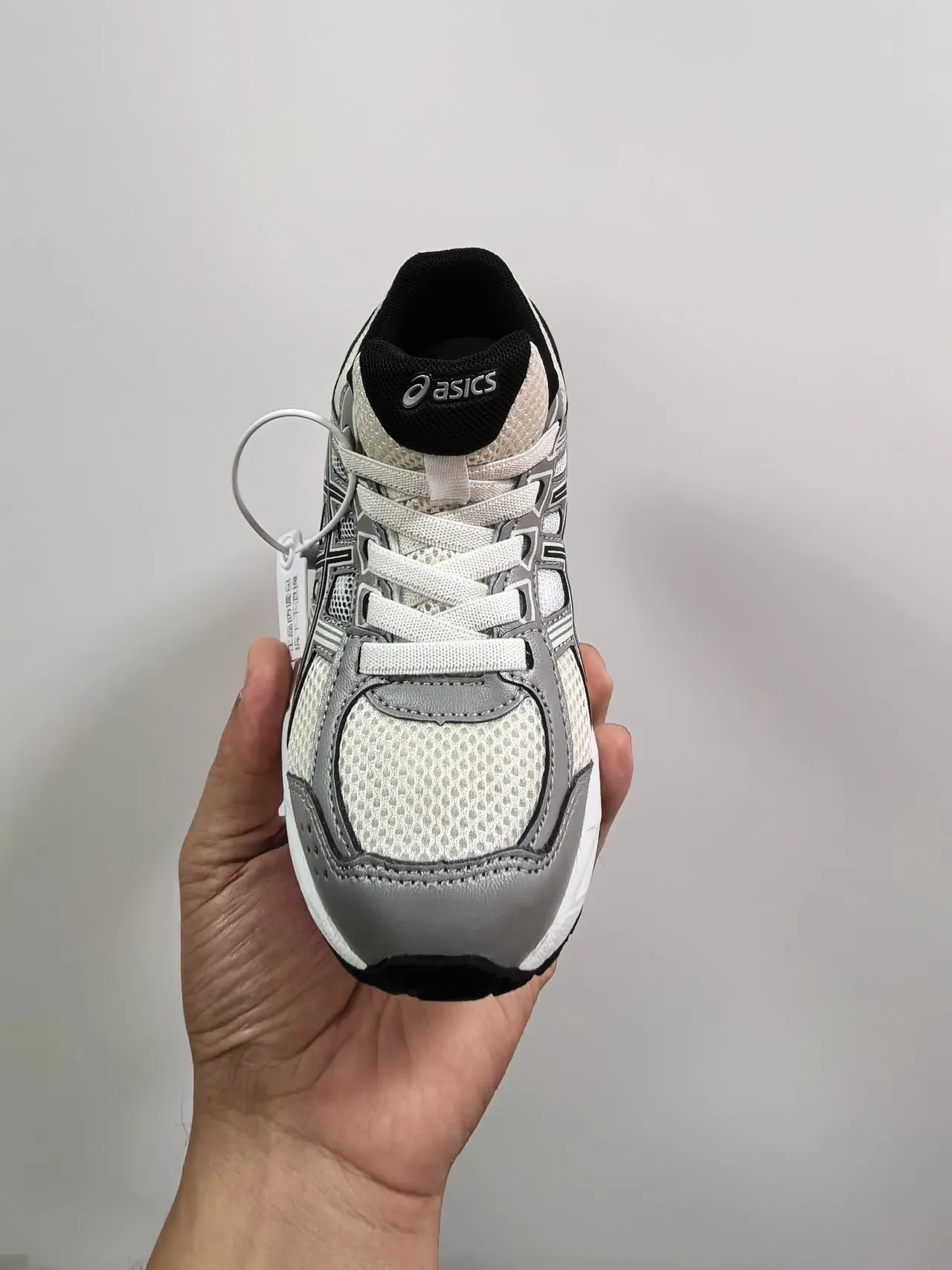 ASICS 白黑 网布鞋面 合成覆盖 跑鞋 16