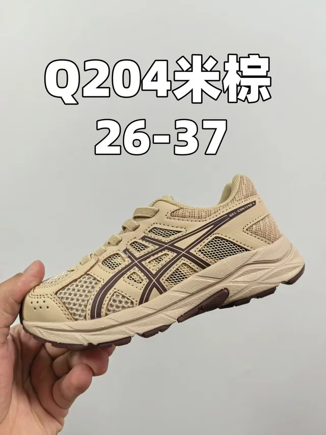 ASICS 白黑 网布鞋面 合成覆盖 跑鞋 22