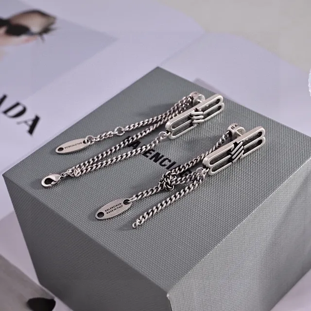 Balenciaga Boucles d'oreilles Clip-Style Chaîne Ton Or 8