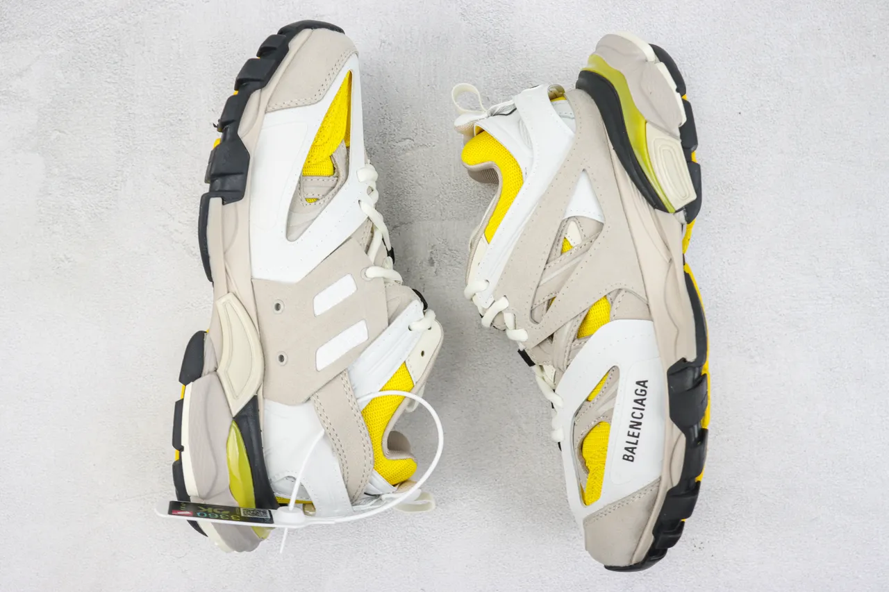 Balenciaga Defender Beige Yellow Chunky Sneakers 2