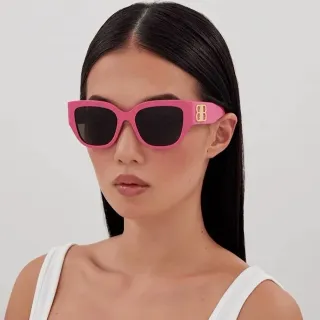 Balenciaga গোলাপি অ্যাসিটেট বিড়ালের চোখ সানগ্লাস