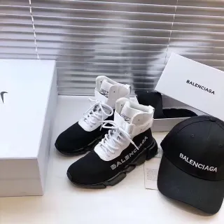 Balenciaga Runner Black and White Chunky Sneakers