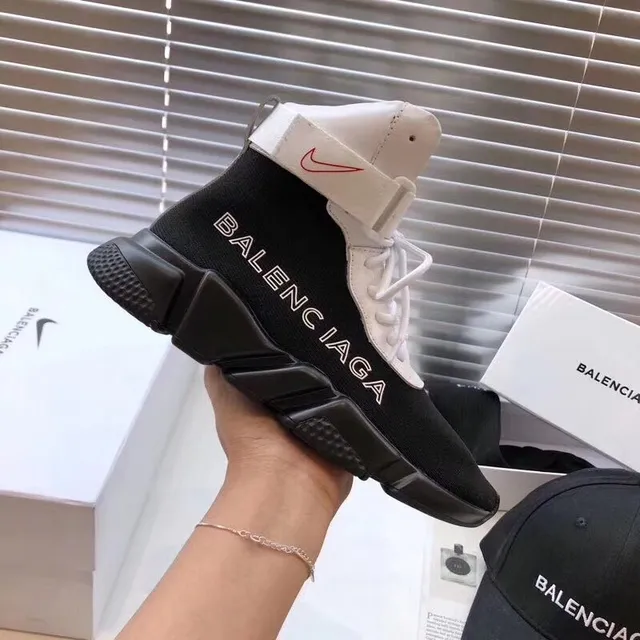 Balenciaga Runner Black and White baskets à semelle épaisse 4