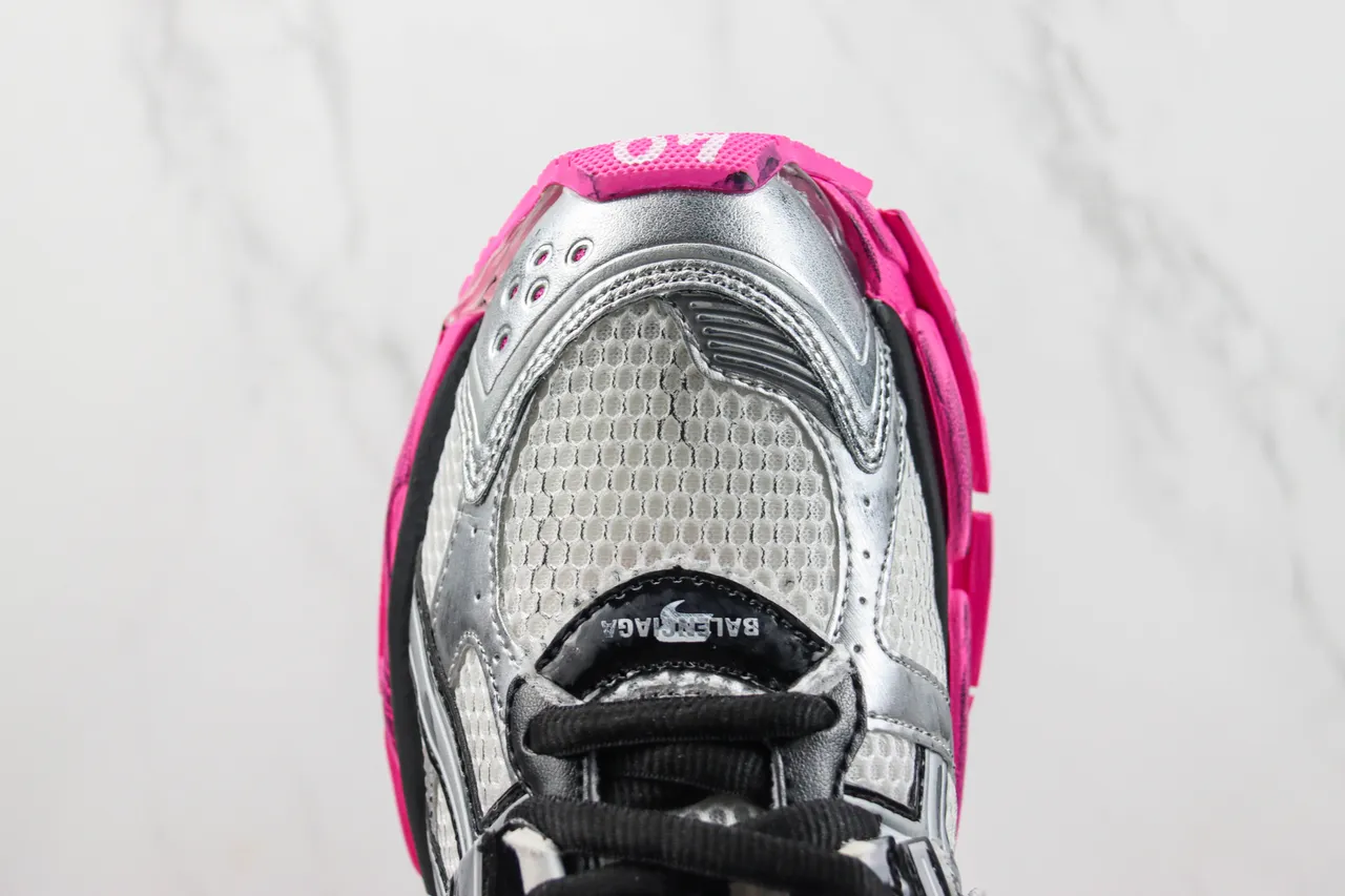 Balenciaga Runner Silver Black Pink Chunky Sneakers 6