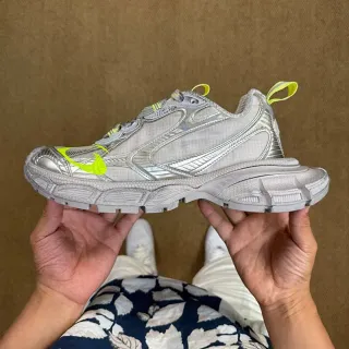 Balenciaga Speed 3.0 Silver and Neon Yellow Chunky Sneakers