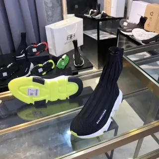 Balenciaga Speed Trainer Black Neon Yellow Lifestyle Sneakers