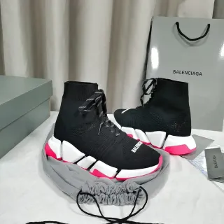 Balenciaga Speed Trainer काले सफेद गुलाबी चंकी स्नीकर