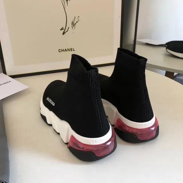 Balenciaga Speed Trainer Black White Red लाइफस्टाइल जूते 2