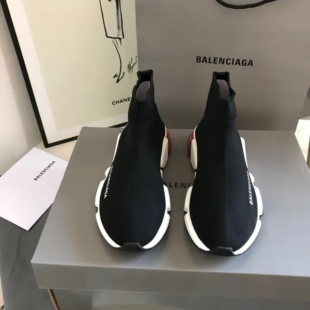 Balenciaga Speed Trainer Black White Red लाइफस्टाइल जूते 3