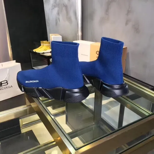 Balenciaga Speed Trainer أحذية رياضية أسلوب حياة باللون الأزرق الملكي والأسود 3