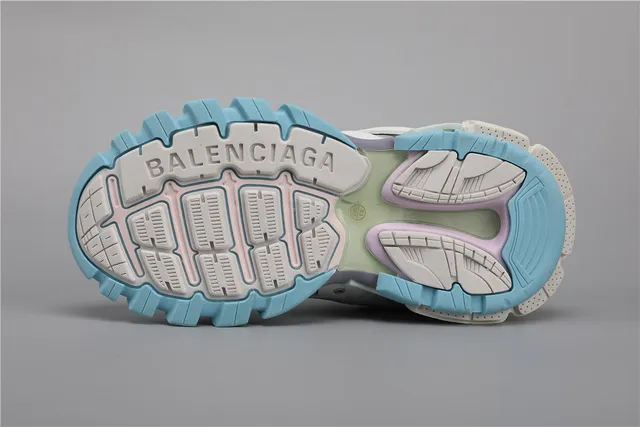 Balenciaga Track tênis branco azul claro lavanda chunky tênis 6