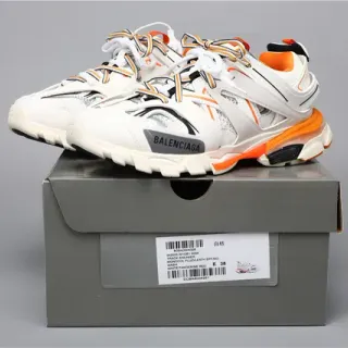 Balenciaga Track 白色橙红色厚底运动鞋