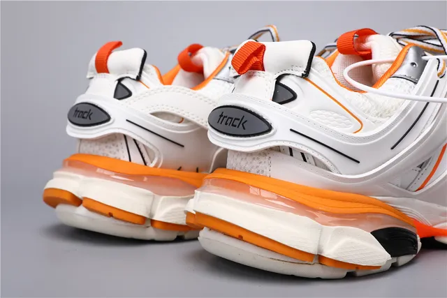 Balenciaga Track Zapatillas Blancas Naranja Rojo Gruesas 2