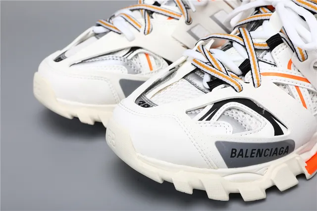 Balenciaga Track Zapatillas Blancas Naranja Rojo Gruesas 4