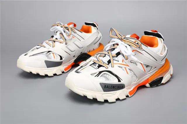 Balenciaga Track Zapatillas Blancas Naranja Rojo Gruesas 5