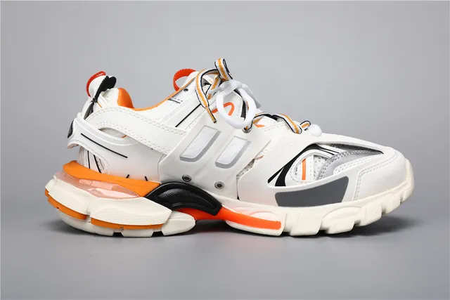 Balenciaga Track Zapatillas Blancas Naranja Rojo Gruesas 8