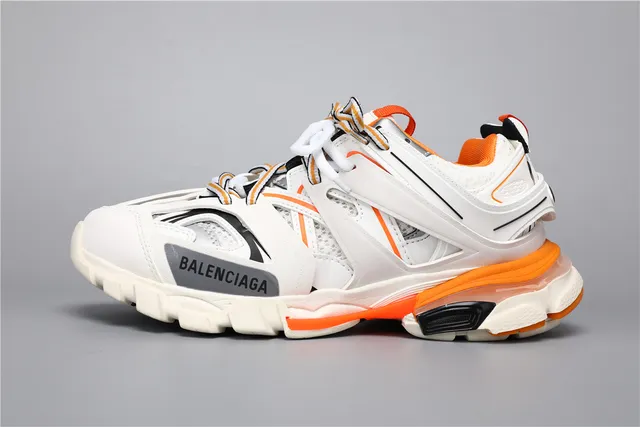 Balenciaga Track Zapatillas Blancas Naranja Rojo Gruesas 9