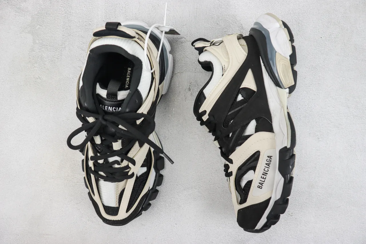 Balenciaga Track Trainer Beige Black Chunky Sneakers 3