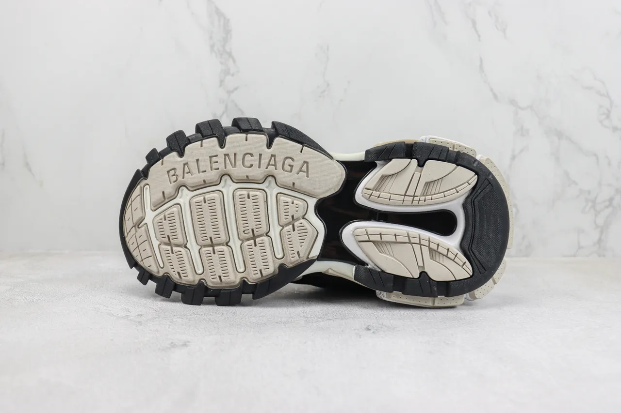 Balenciaga Track Trainer Beige Black Chunky Sneakers 8