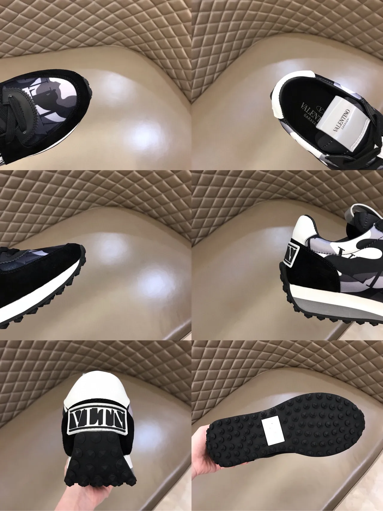 Balenciaga Track Trainer काला सफेद भूरा कैमो लाइफस्टाइल स्नीकर 2