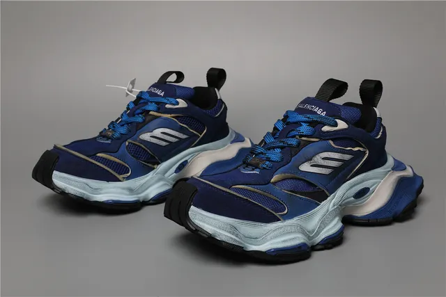 Balenciaga Track Trainer Deep Blue Ice 中底厚底运动鞋 5