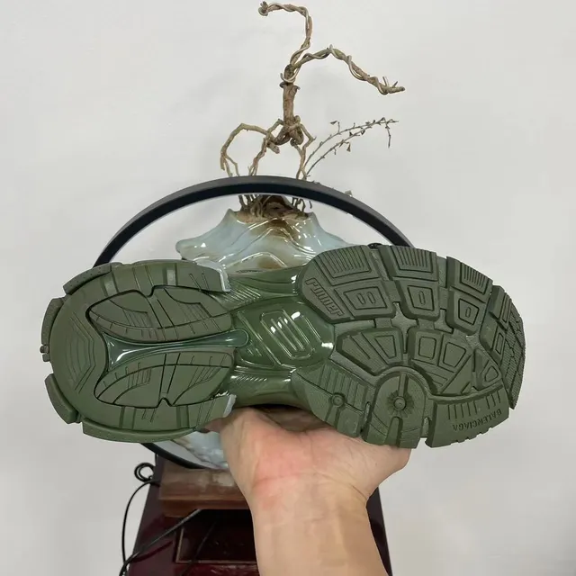 Balenciaga Track Trainer Olive Green Chunky Sneakers 4