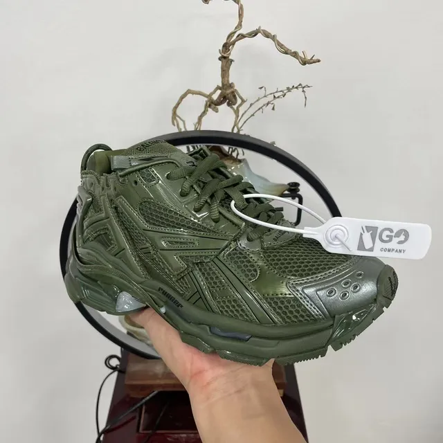 Balenciaga Track Trainer Olive Green Chunky Sneakers 6