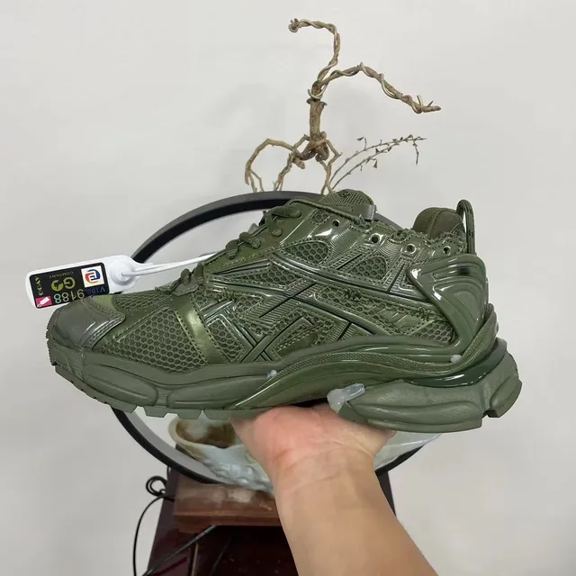 Balenciaga Track Trainer Olive Green Chunky Sneakers 8