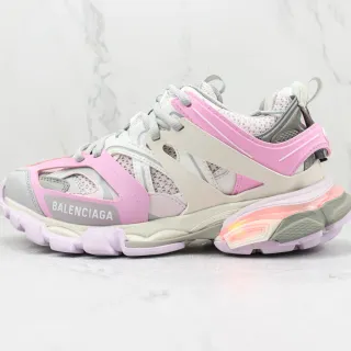 Balenciaga Track Trainer Tênis chunky rosa cinza