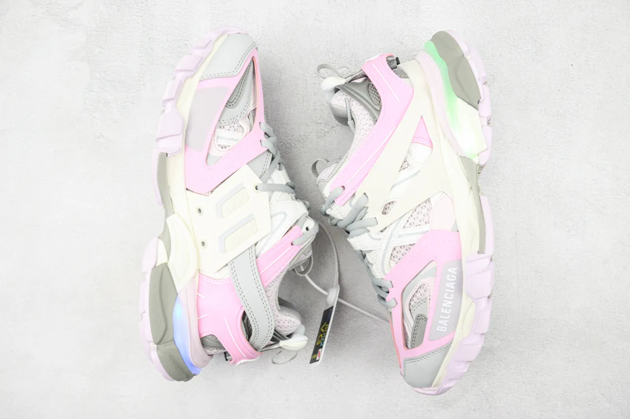 Balenciaga Track Trainer গোলাপি ধূসর মোটা স্নিকার 2