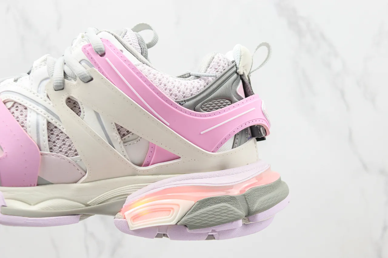 Balenciaga Track Trainer গোলাপি ধূসর মোটা স্নিকার 7