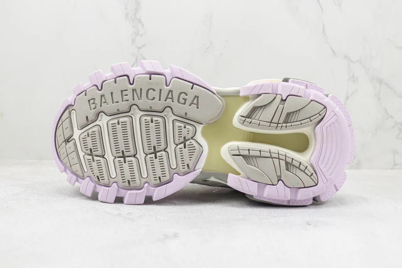 Balenciaga Track Trainer গোলাপি ধূসর মোটা স্নিকার 8