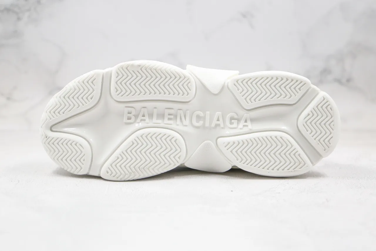 Balenciaga Triple S Logo-Print White Chunky Sneakers 2