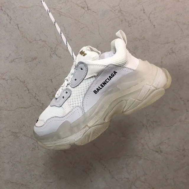 Balenciaga Triple S Chaussures Chunky Blanches 5