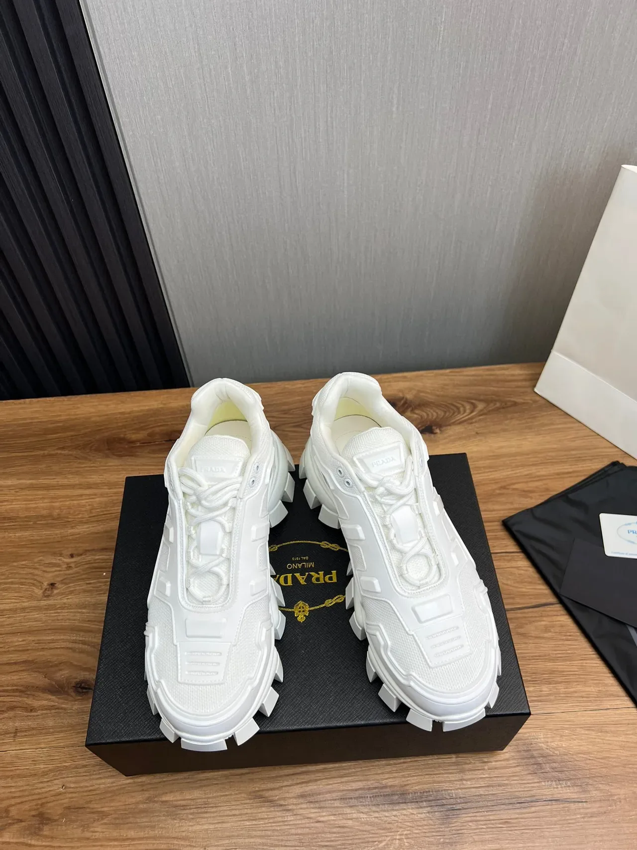 Balenciaga White Monolithic Block-Lug Sole Chunky Sneakers 2