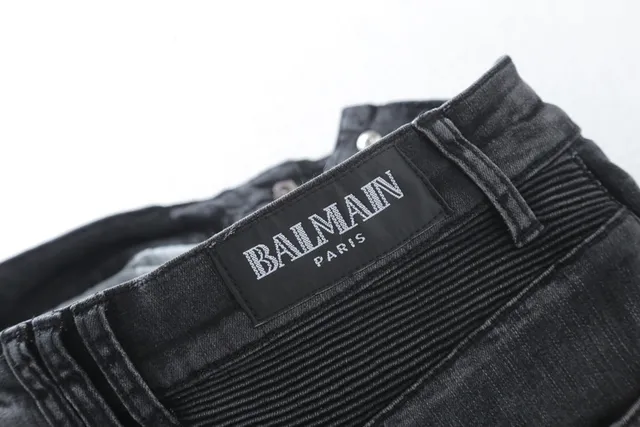 Balmain ستايل بيكر جينز كاربون مُتعب 4