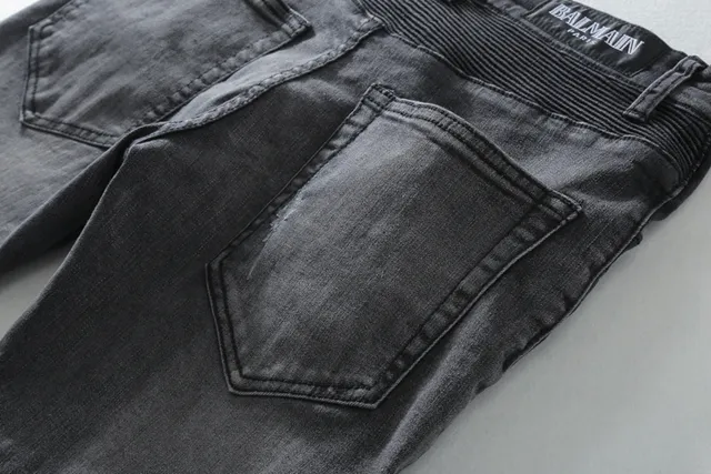 Balmain ستايل بيكر جينز كاربون مُتعب 5