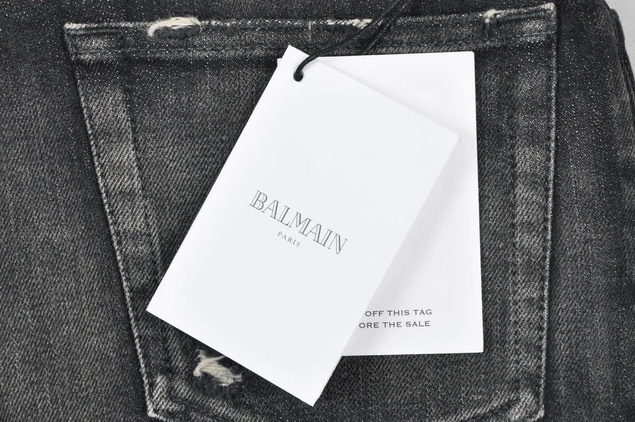 Balmain ستايل بيكر جينز كاربون مُتعب 18